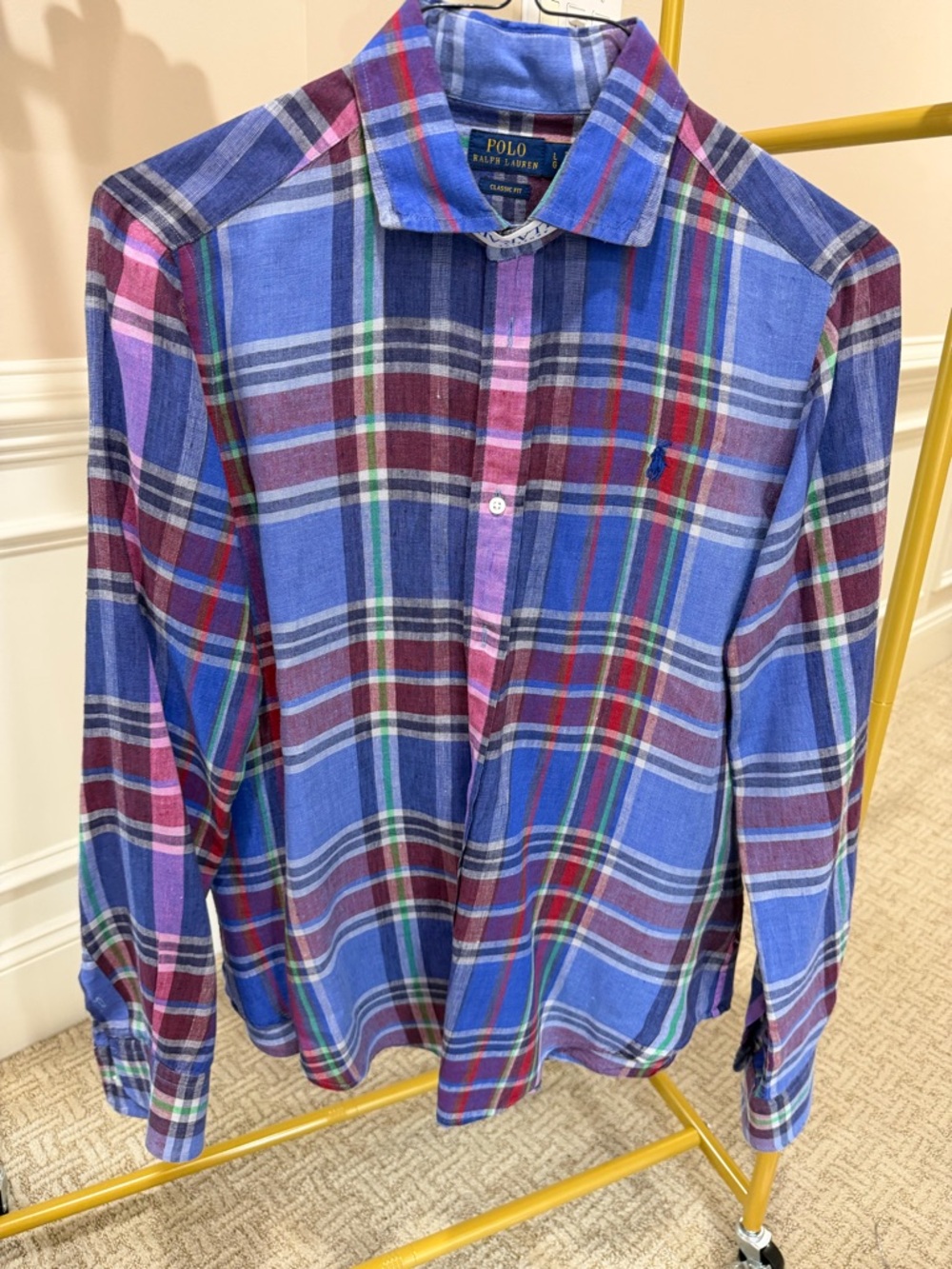 Ralph Lauren Multicolor Blue Plaid Button-Down Shirt